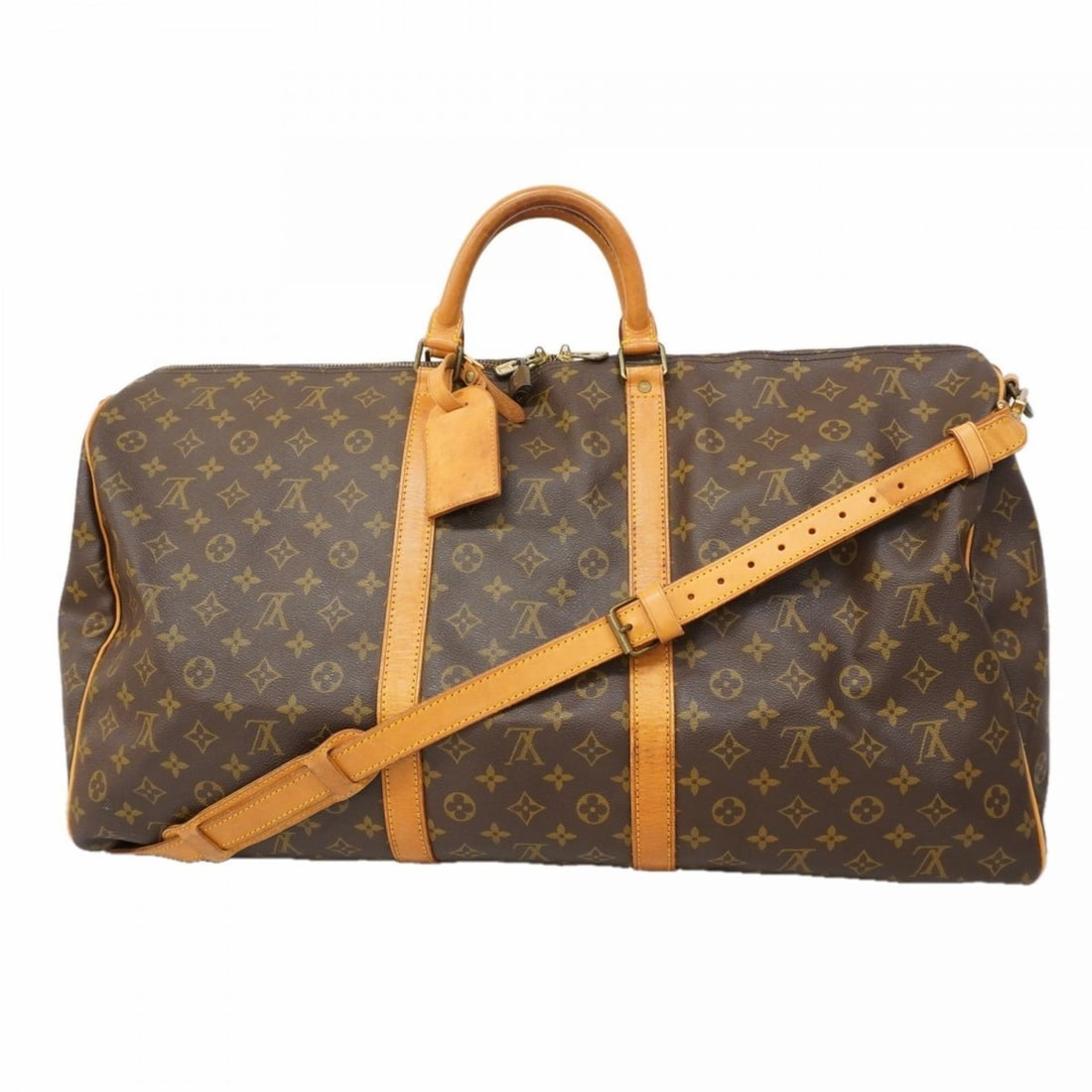 Louis Vuitton Monogram Keepall Bandouliere 60 Boston Bag M41412 Brown Men's/Women's (1 of 14)