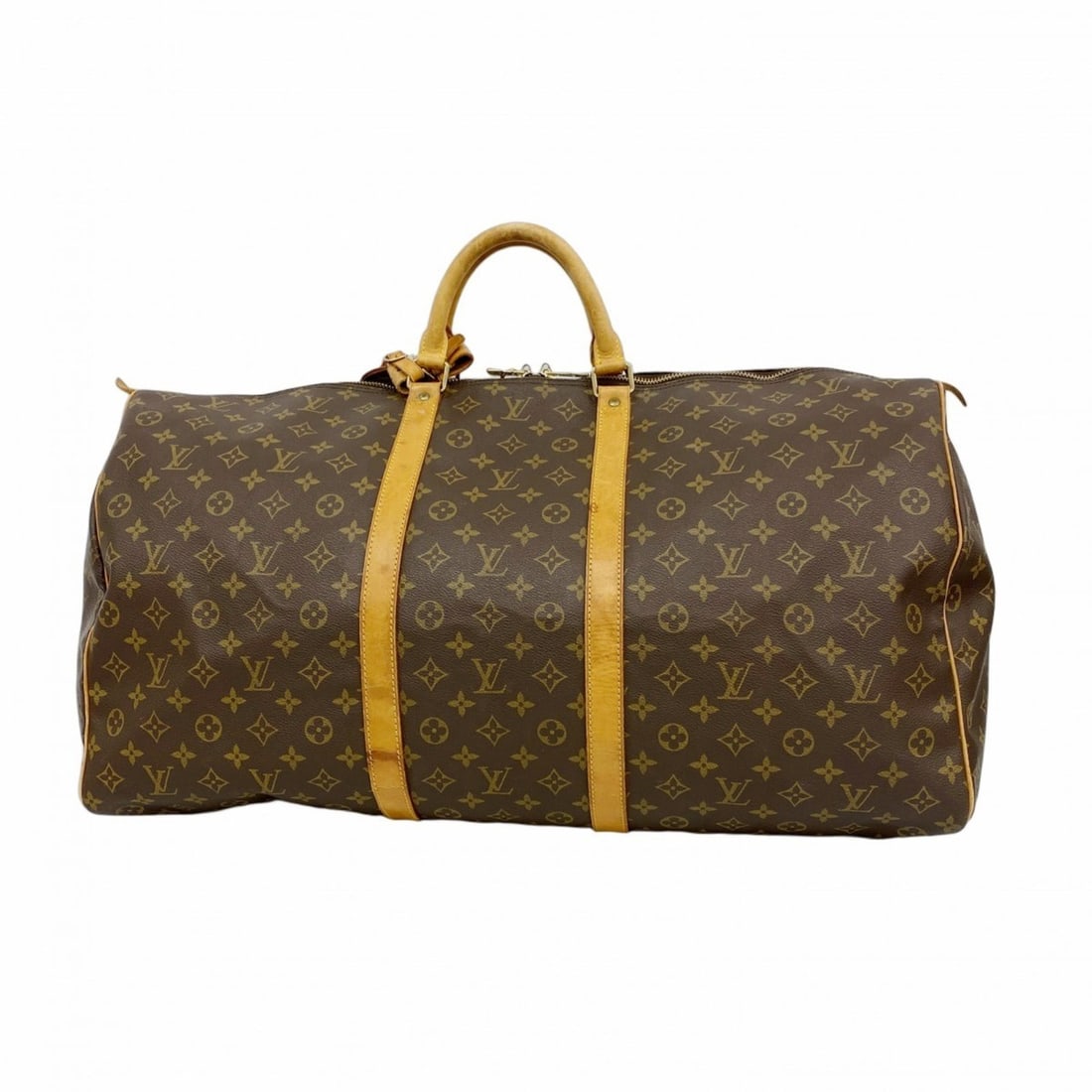 Louis Vuitton Monogram Keepall 60 Boston Bag M41422 Brown Men's/Women's (1 of 11)