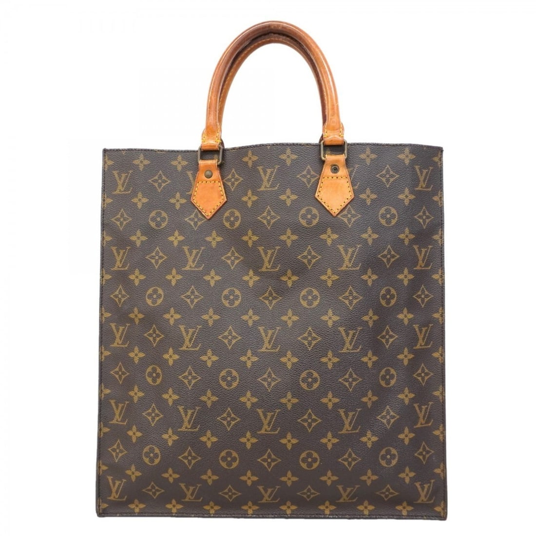 Louis Vuitton Monogram Sac Plat Tote Bag M51140 Brown Women's (1 of 13)