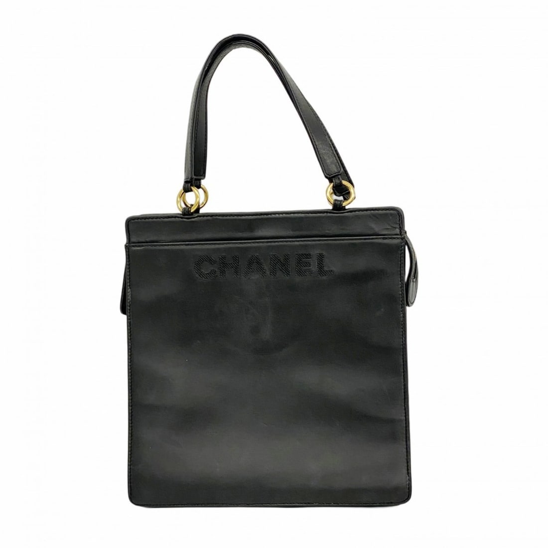 Chanel tote bag, lambskin, black, women's (1 of 16)