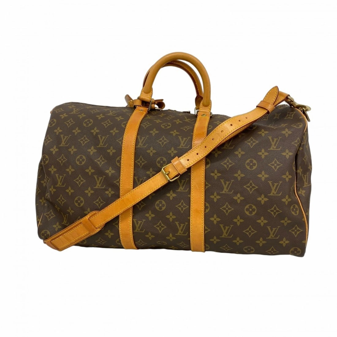 Louis Vuitton Monogram Keepall Bandouliere 50 Boston Bag M41416 Brown Men's and Women's (1 of 14)