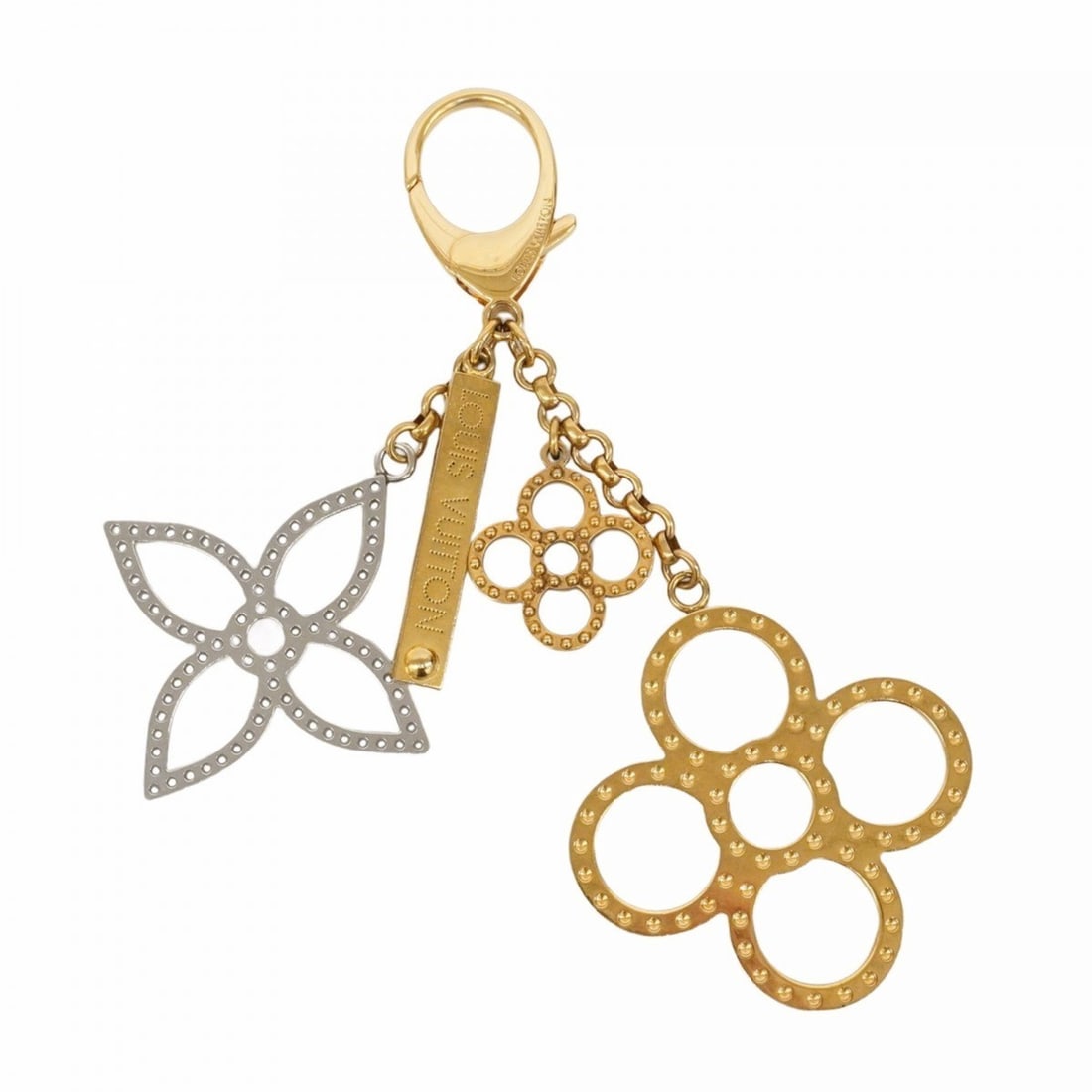 Louis Vuitton Bijoux Sac Tapage Keychain M65090 Gold and Silver for Women (1 of 9)