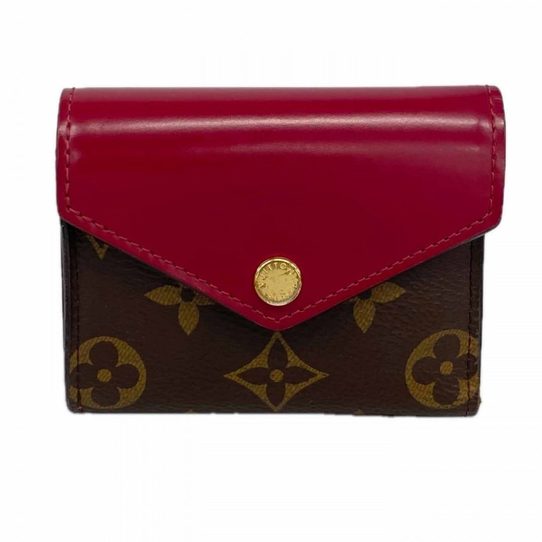 Louis Vuitton Monogram Portefeuille Zoe Tri-fold Wallet M62932 Brown Fuchsia Women's (1 of 12)