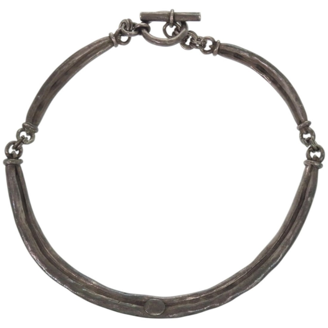 Hermes Vintage Metal Silver Choker 0858 HERMES (1 of 12)