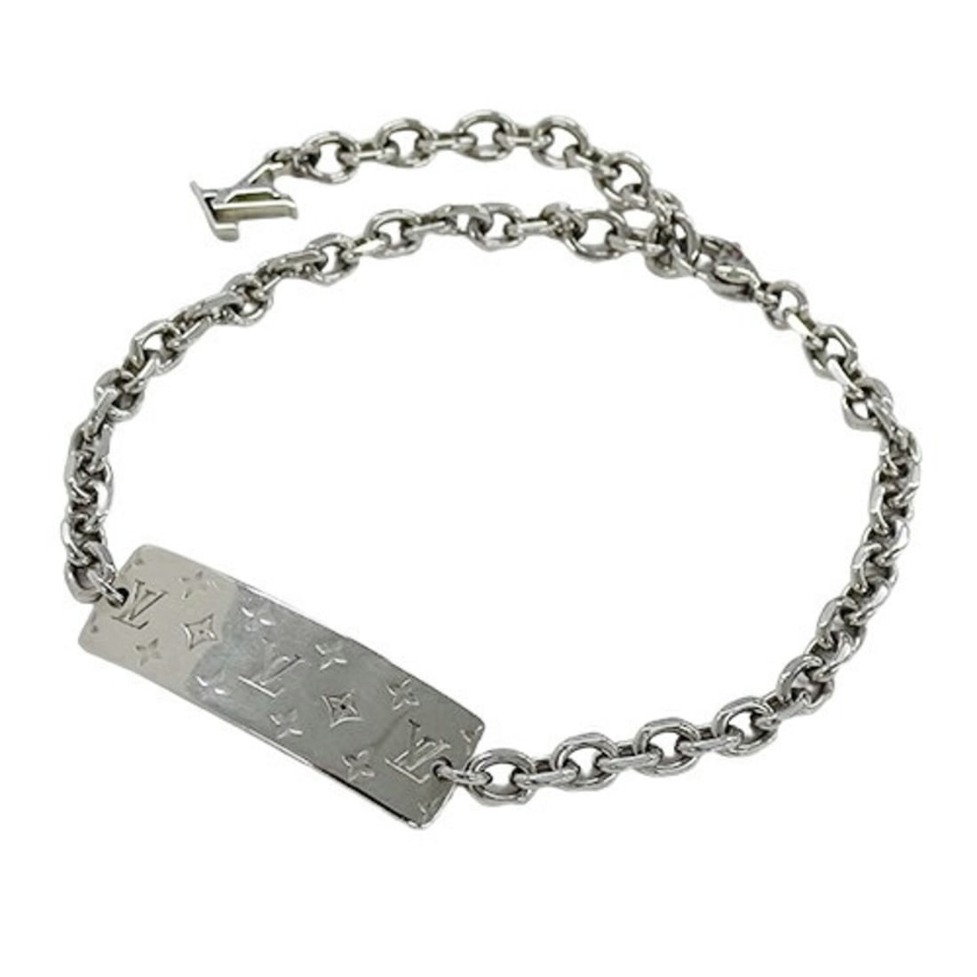 LOUIS VUITTON Bracelet for Men Monogram Bold Silver M00681 LE2242 Plate (1 of 11)