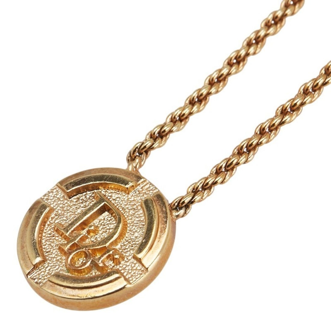 Christian Dior Dior pendant necklace, gold plated, for women.: --- Catalog ---Category: SizePendant Size: 12.7mm x 12.7mm / 0.49'' x 0.49''Neck Circumference: 44 cm / 17.32''Category: DesignColor: GoldGender: WomenPendant Type: PendantNecklace Type: Pendant neckl
