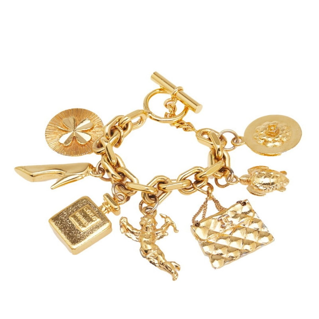 CHANEL Icon Charm Bracelet, Gold Plated, Women's (1 of 18)