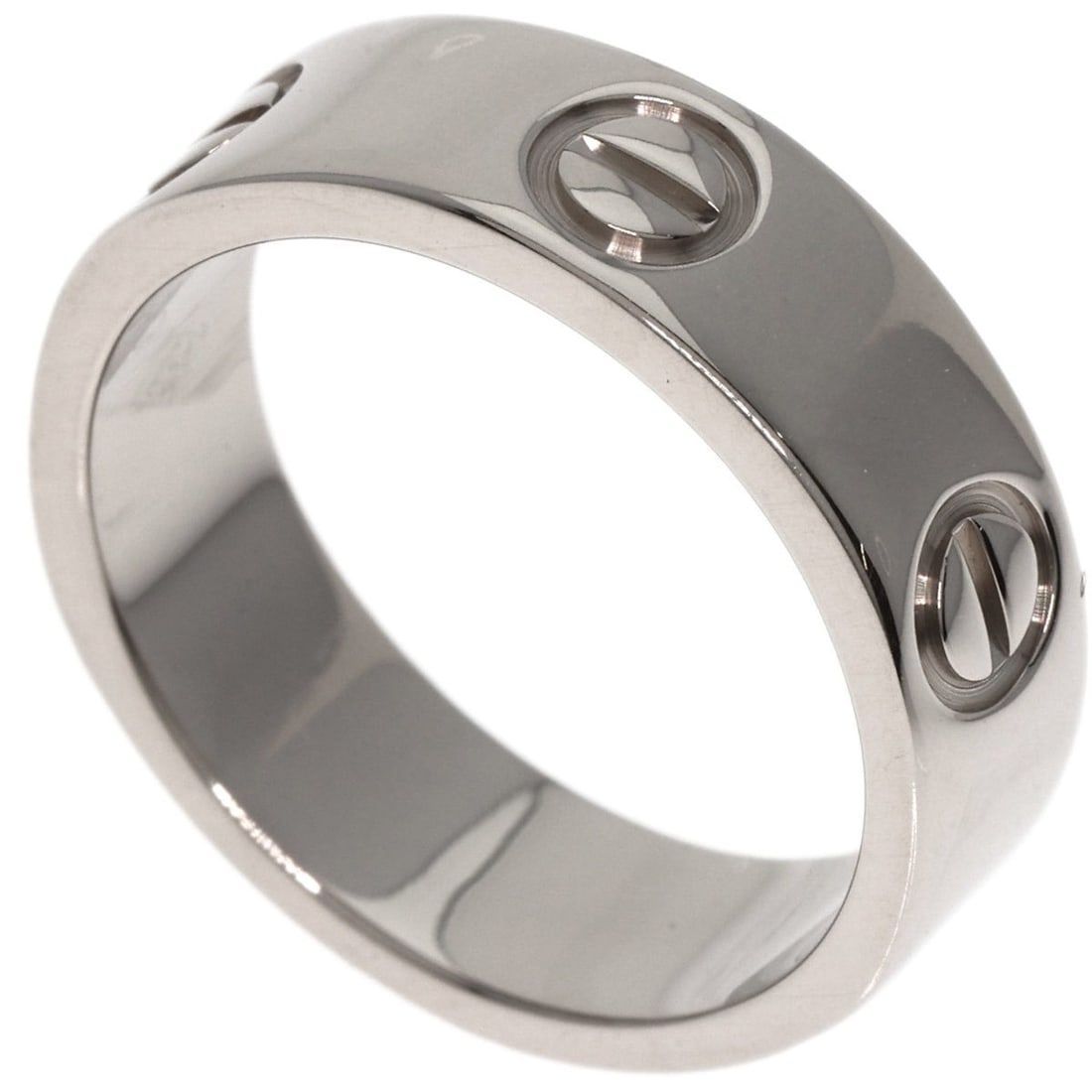 Cartier Love Ring #50 Ring, K18 White Gold, Women's: --- Catalog ---Category: SizeJP Size: 10US Size: 5.5Category: DesignType: Band ringGender: WomenMaterial: White gold (18K)Category: GeneralBrand: Cartier--- Item List ---Section: ConditionRanking: Ran