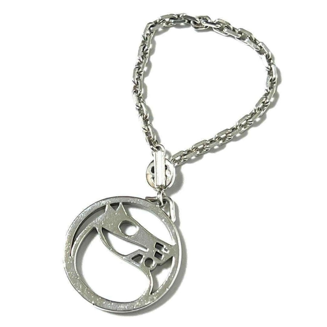 Hermes unisex bag charm, vintage horse, silver (1 of 10)