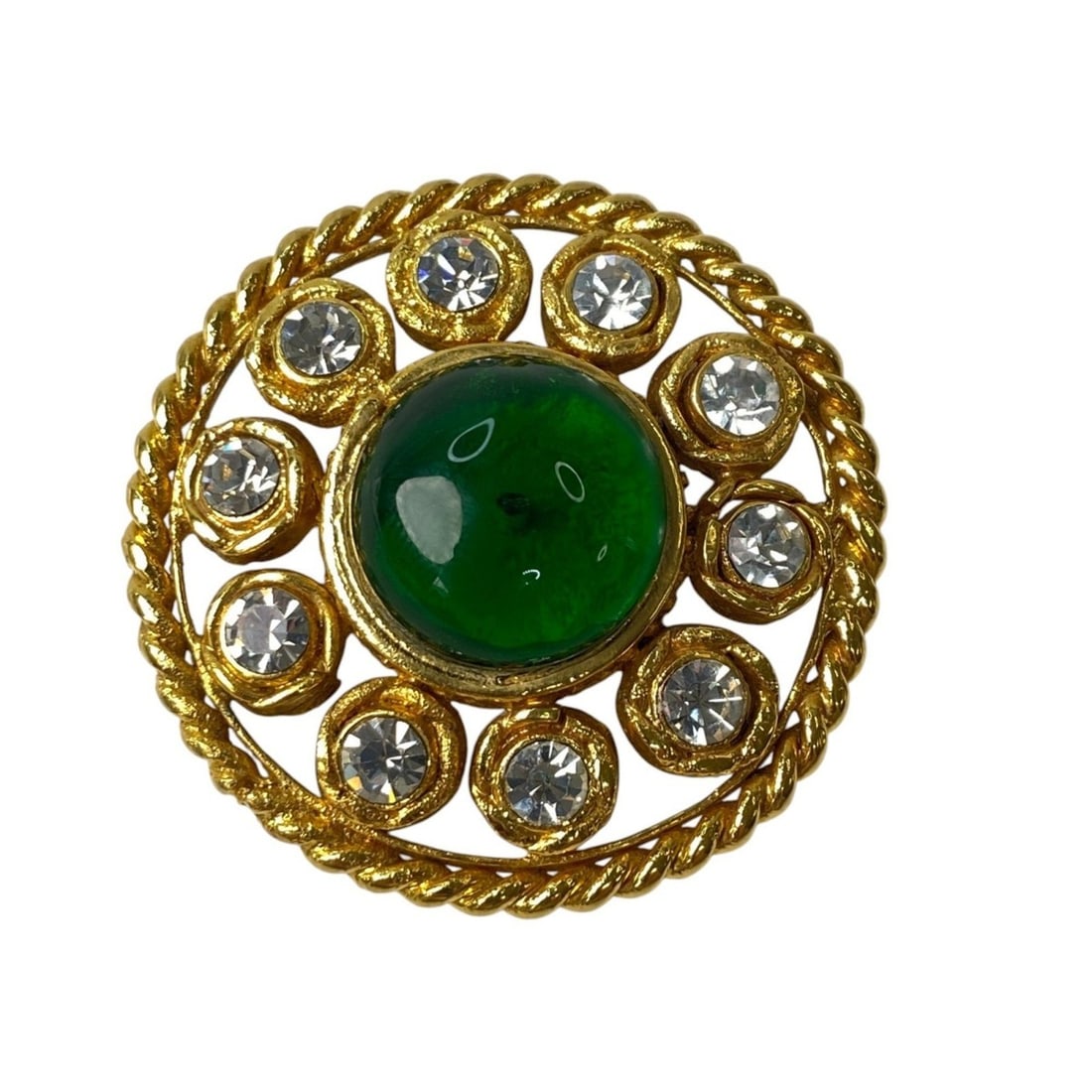CHANEL Women's Vintage Gripoie Stone Brooch GP (1 of 12)