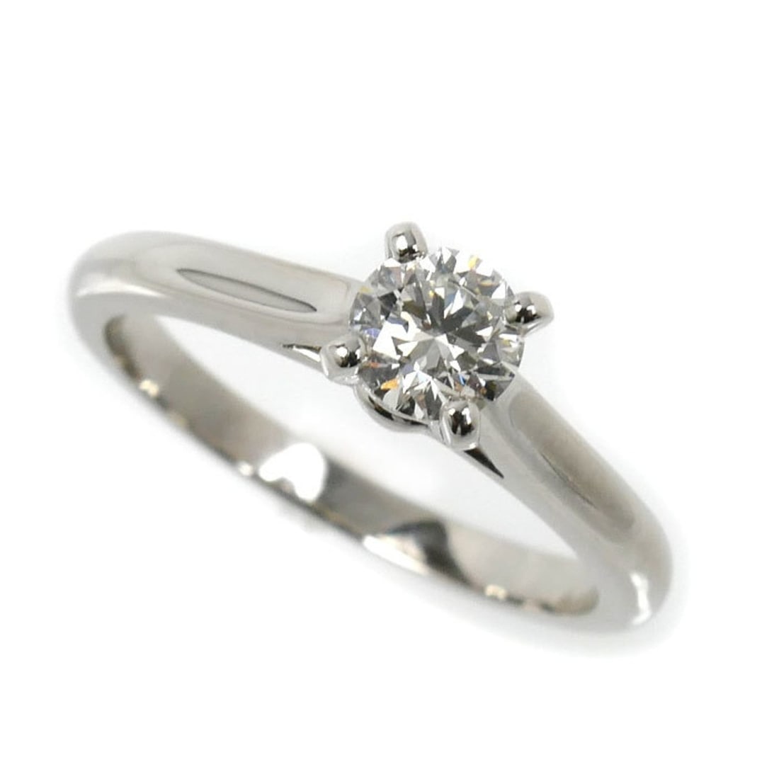 CARTIER Pt950 Platinum Solitaire Ring CRN4139000 with 0.31ct Diamond, 47 oz (3.3g) for Women (1 of 12)
