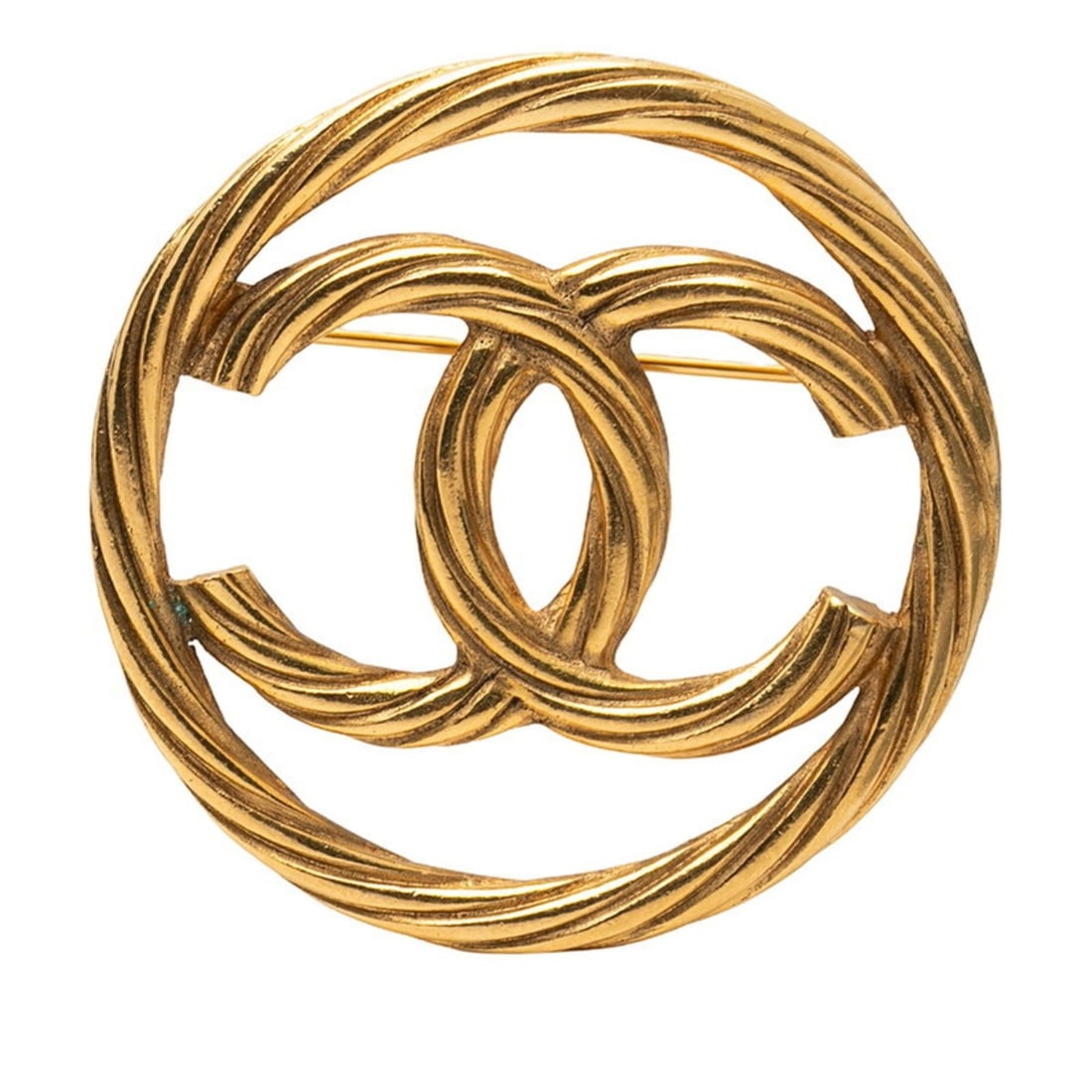 Chanel Coco Mark Brooch, Gold Plated, Women's, CHANEL (1 of 19)