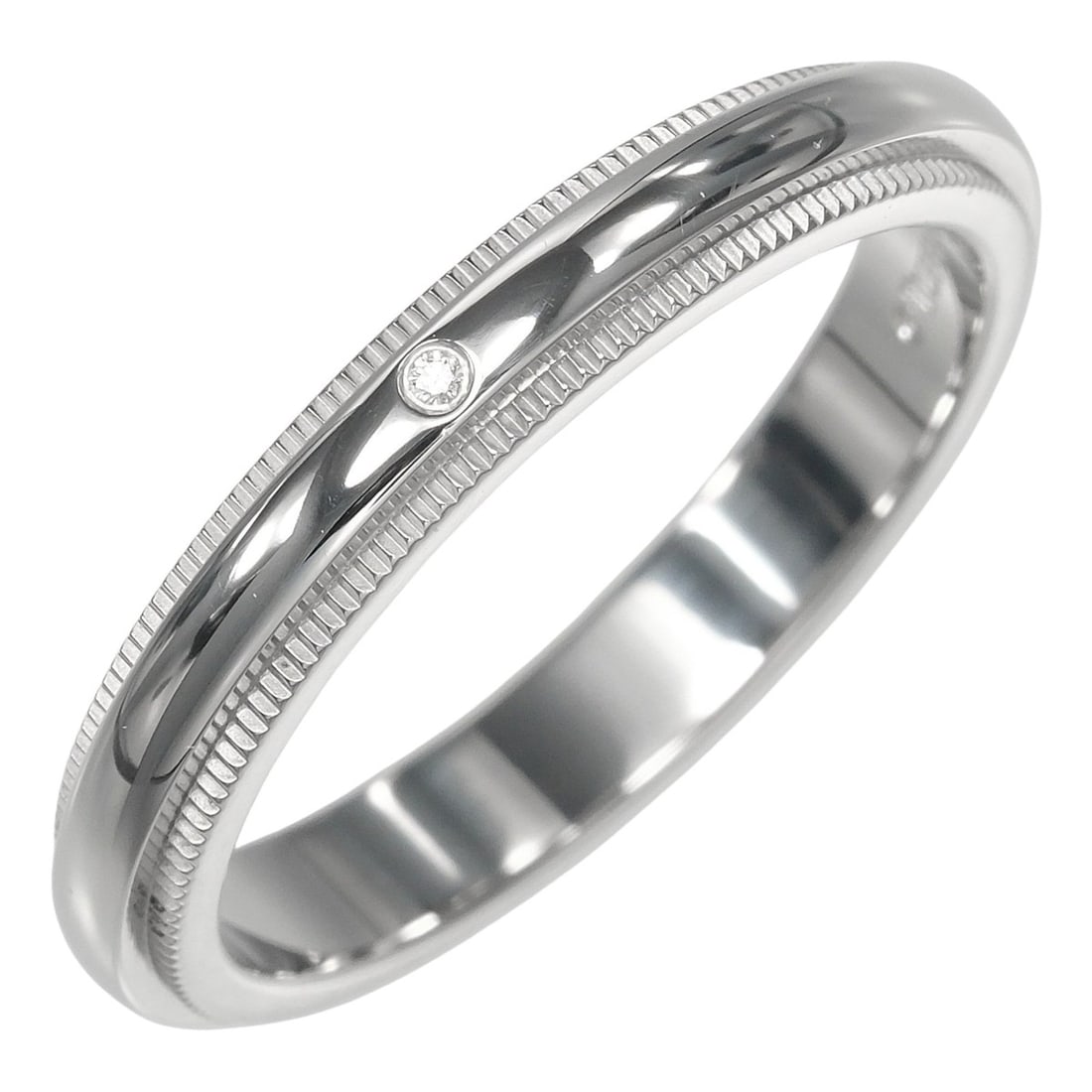Tiffany & Co. Together Ring, Milgrain, 3mm Band, Size 13.5, Pt950 Platinum, Diamond, Approximately: --- Catalog ---Category: SizeWidth: 3.2mm / 0.13''Weight: 6g / 0.21oz.JP Size: 13.5US Size: 6.5Inner Diameter: 17.25mm / 0.68''Category: DesignType: Band ringMetal: PlatinumStone: DiamondGender: