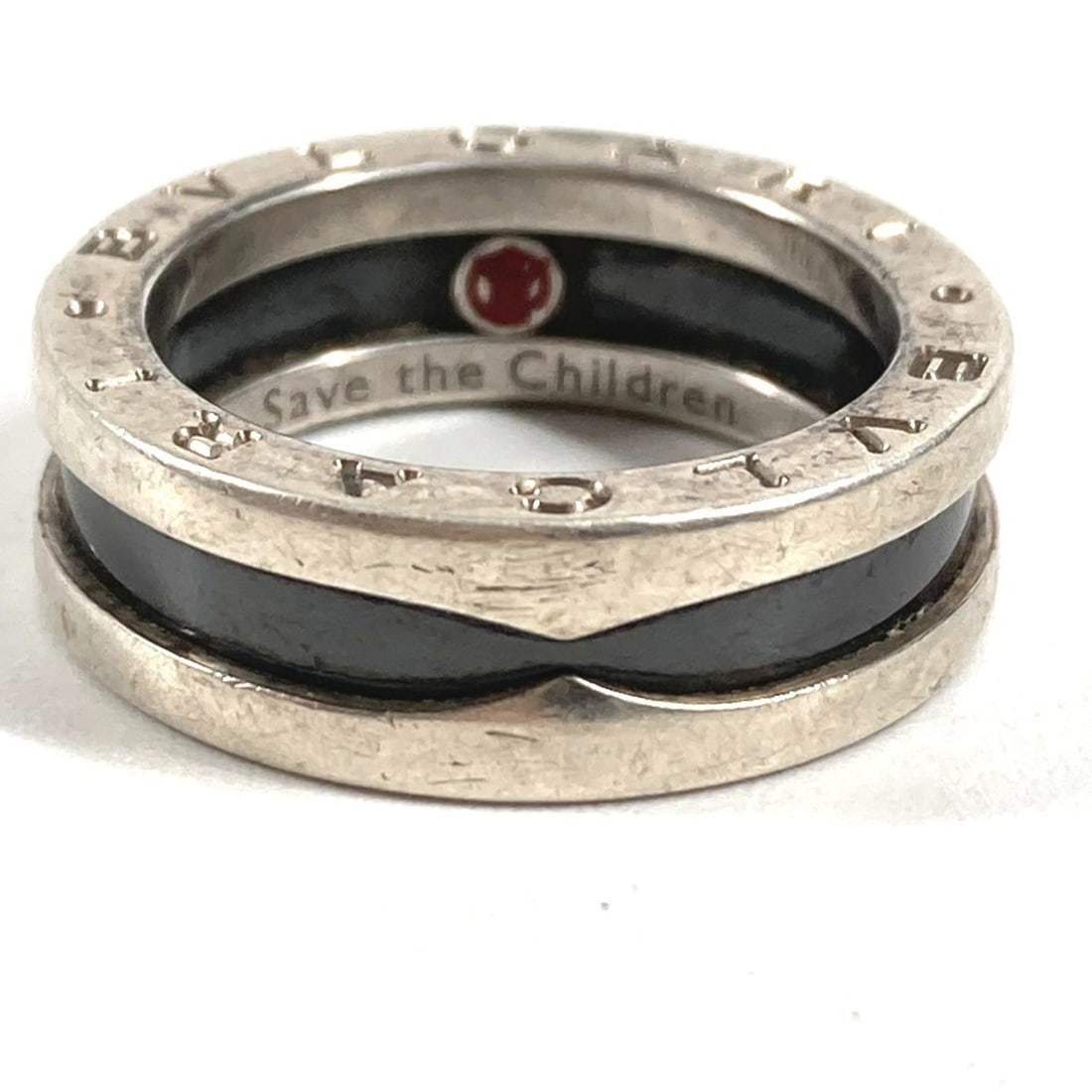 BVLGARI SAVE THE CHILDREN Ring, AG925, Black, for Men and Women, 1 (1 of 10)