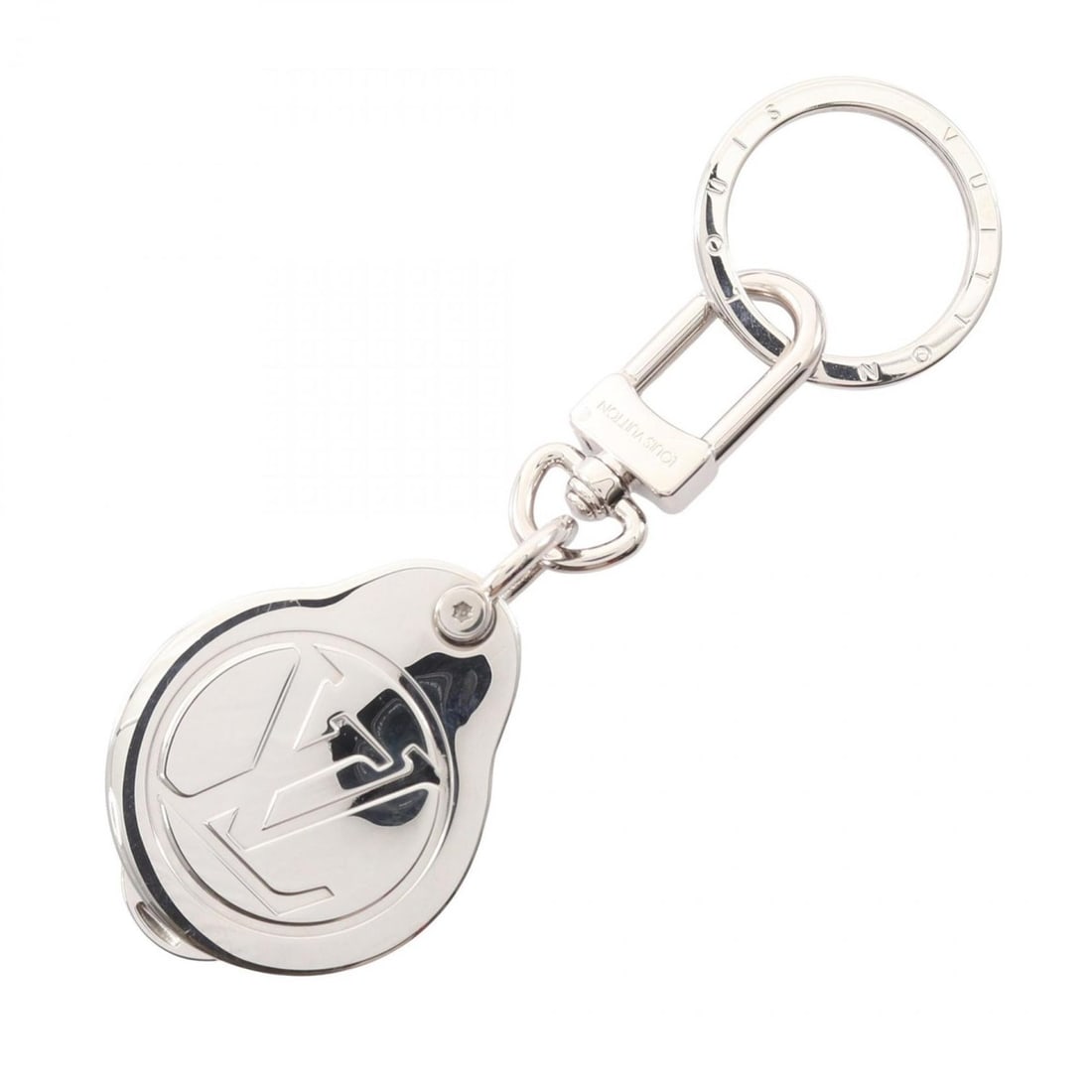 Louis Vuitton Bijoux Sac Magnifying Glass Charm Accessory, Metal and Glass, Men's Women's, Silver: --- Catalog ---Category: DesignType: Keyring charmColor: Clear, SilverGender: Men,WomenMaterial: Glass, MetalCategory: GeneralBrand: Louis Vuitton--- Item List ---Section: ConditionRanking: Rank A Use