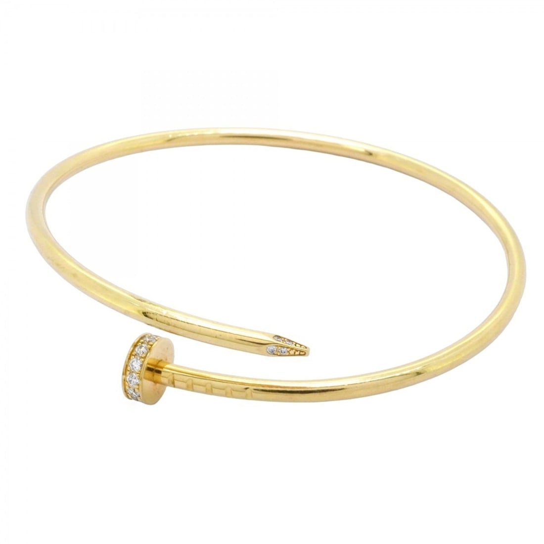 Cartier Juste Un Clou Bangle, 18KYG Yellow Gold with Diamonds, Women's: --- Catalog ---Category: SizeLength: 15.5cm / 6.1''Category: DesignType: BangleStone: DiamondGender: WomenMaterial: Yellow gold (18K)Category: GeneralBrand: Cartier--- Item List ---Section: ConditionR