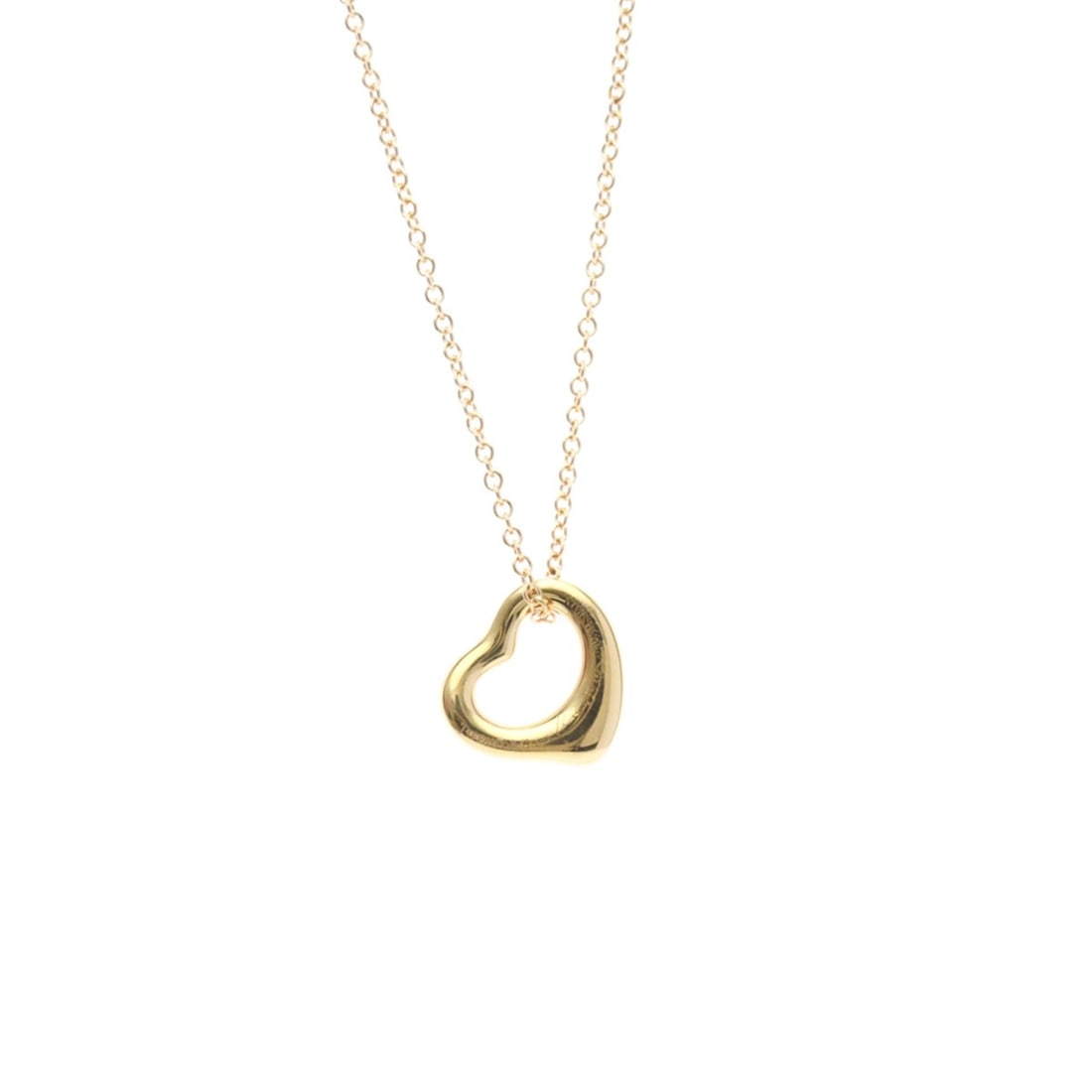 Tiffany Open Heart Pink Gold (18K) No Stone Men,Women Fashion Pendant Necklace (Pink Gold): --- Catalog ---Category: SizeWeight: 2.9g / 0.1oz.Pendant Size: 11mm x 11mm / 0.43'' x 0.43''Neck Circumference: 40 cm / 15.74''Category: DesignColor: Pink goldMetal: GoldStone: No StoneStyle: Fashion