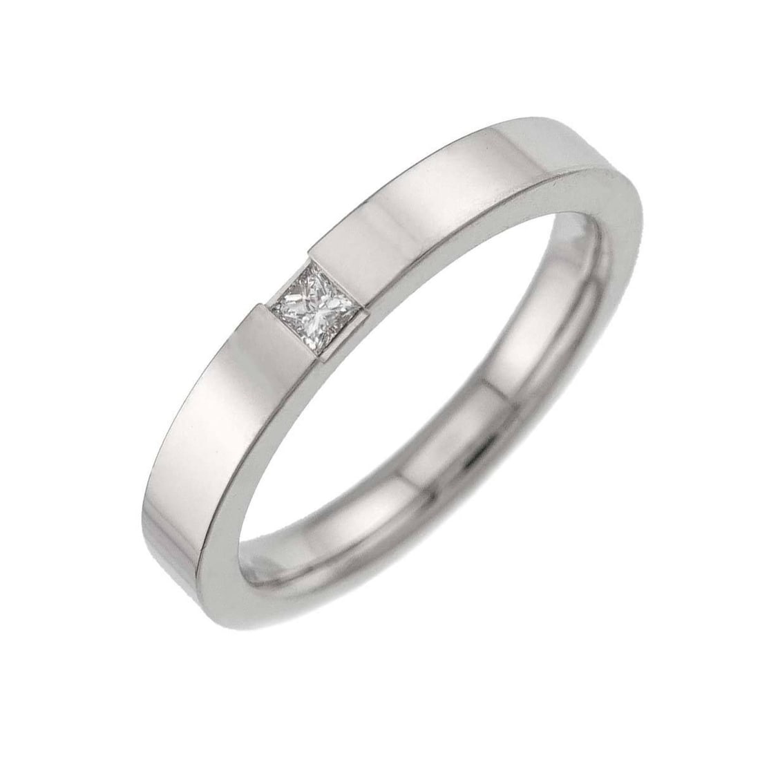 Harry Winston Princess Cut Diamond Ring, Size 15.5, Platinum: --- Catalog ---Category: SizeJP Size: 15.5US Size: 7.5Category: DesignType: Band ringGender: WomenMaterial: Platinum 950Category: GeneralBrand: Harry Winston--- Item List ---Section: