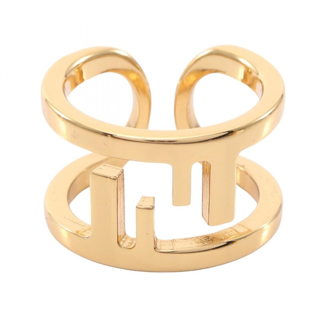 Fendi FF logo Olock ring, gold-plated, for women.: --- Catalog ---Category: SizeJP Size: 11US Size: 6Category: DesignType: Band ringColor: GoldFinish: Gold platedGender: WomenCategory: GeneralBrand: Fendi--- Item List ---Section: ConditionRanking: