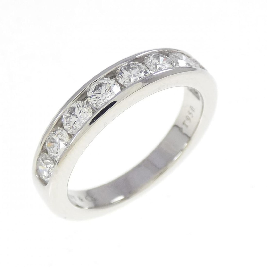 Tiffany Half Circle Channel Setting Ring: --- Catalog ---Category: SizeWidth: 3.9mm / 0.15''Weight: 7.1g / 0.25oz.JP Size: 11US Size: 6Category: DesignType: Band ringStone: DiamondGender: WomenMaterial: Platinum 950Category: GeneralBrand: Tif