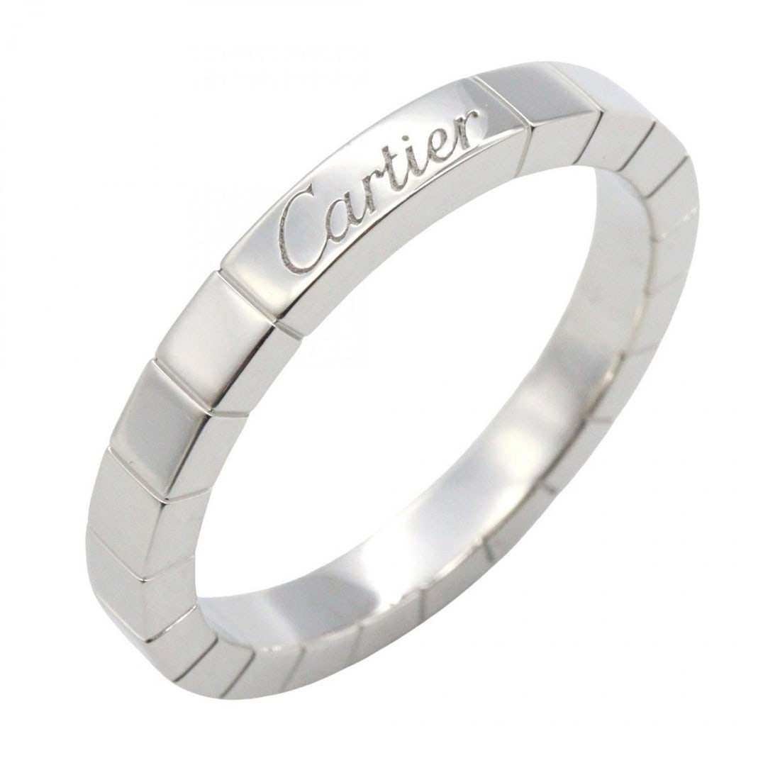 Cartier Lanier Ring, 18K White Gold, Men's and Women's, Silver: --- Catalog ---Category: SizeJP Size: 17.5US Size: 8.5Category: DesignType: Band ringGender: Men,WomenMaterial: White gold (18K)Category: GeneralBrand: Cartier--- Item List ---Section: ConditionRankin