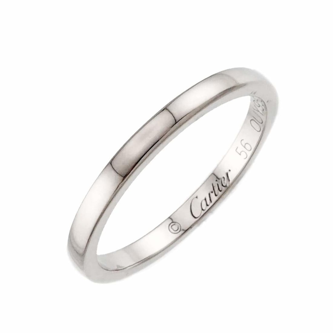 Cartier Ballerina #56 Ring, Platinum: --- Catalog ---Category: SizeUS Size: 8Brand Size: 56Category: DesignType: Band ringGender: WomenMaterial: Platinum 950Category: GeneralBrand: Cartier--- Item List ---Section: ConditionRanking: Rank