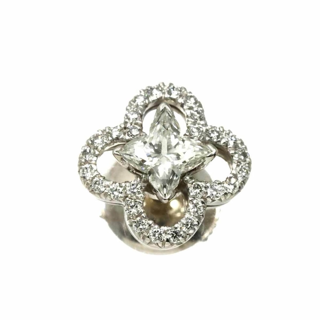 Louis Vuitton Pendant Ardent Diamond Earrings in 18K White Gold (750) - Single Earring (1 of 10)