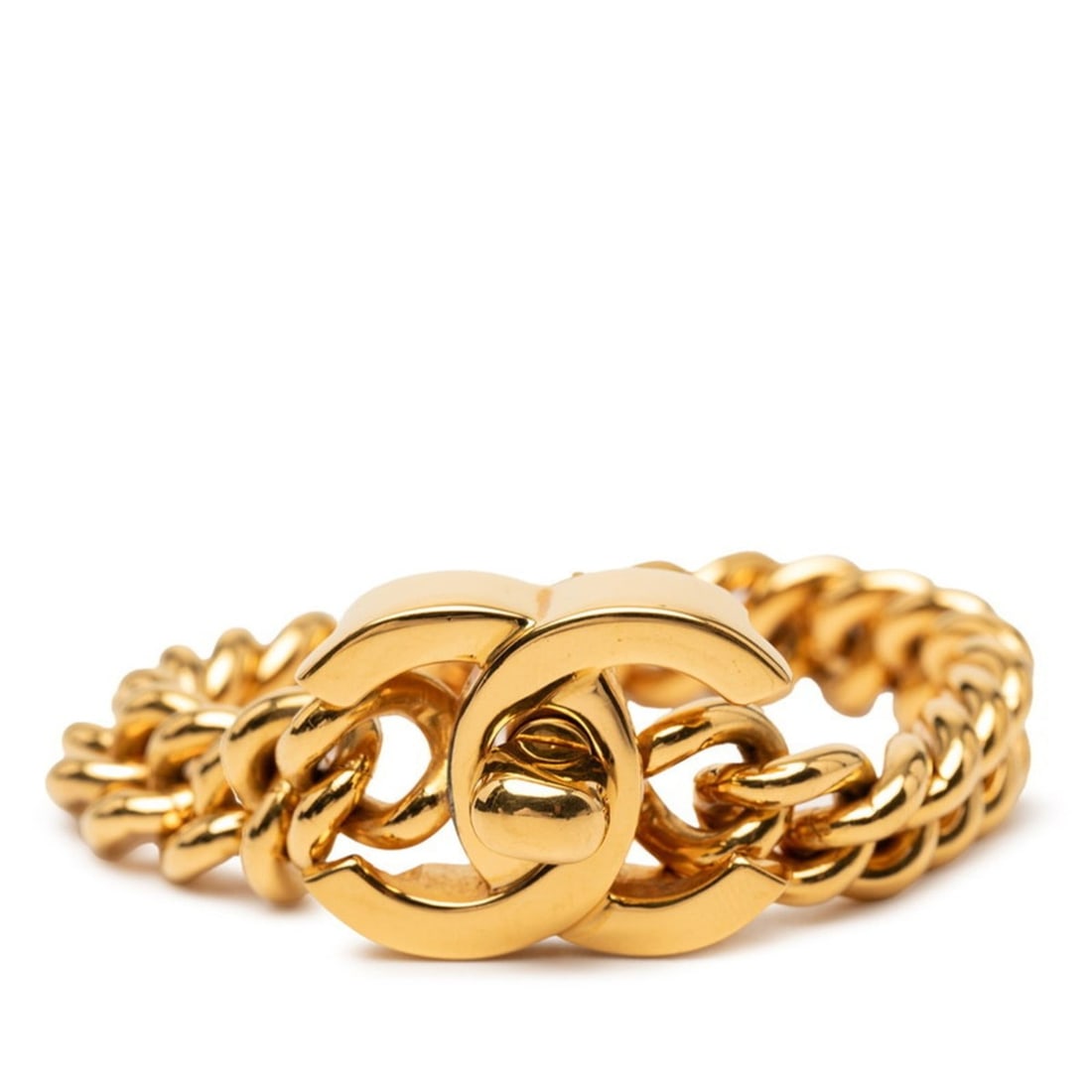 Chanel Turnlock Coco Mark Bracelet, Gold Plated, Women's, CHANEL (1 of 13)