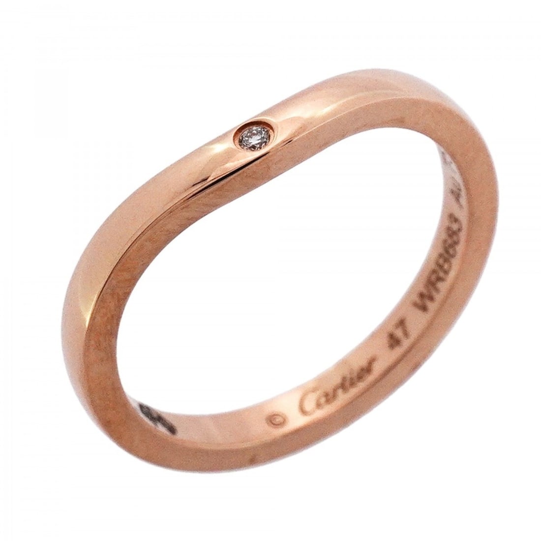 Cartier Ballerina Ring, 3PD, 18KPG Pink Gold with Diamonds, Size 6.5, Women's: --- Catalog ---Category: SizeJP Size: 6.5US Size: 3.5Category: DesignType: Band ringStone: DiamondGender: WomenMaterial: Pink gold (18K)Category: GeneralBrand: Cartier--- Item List ---Section: Conditi