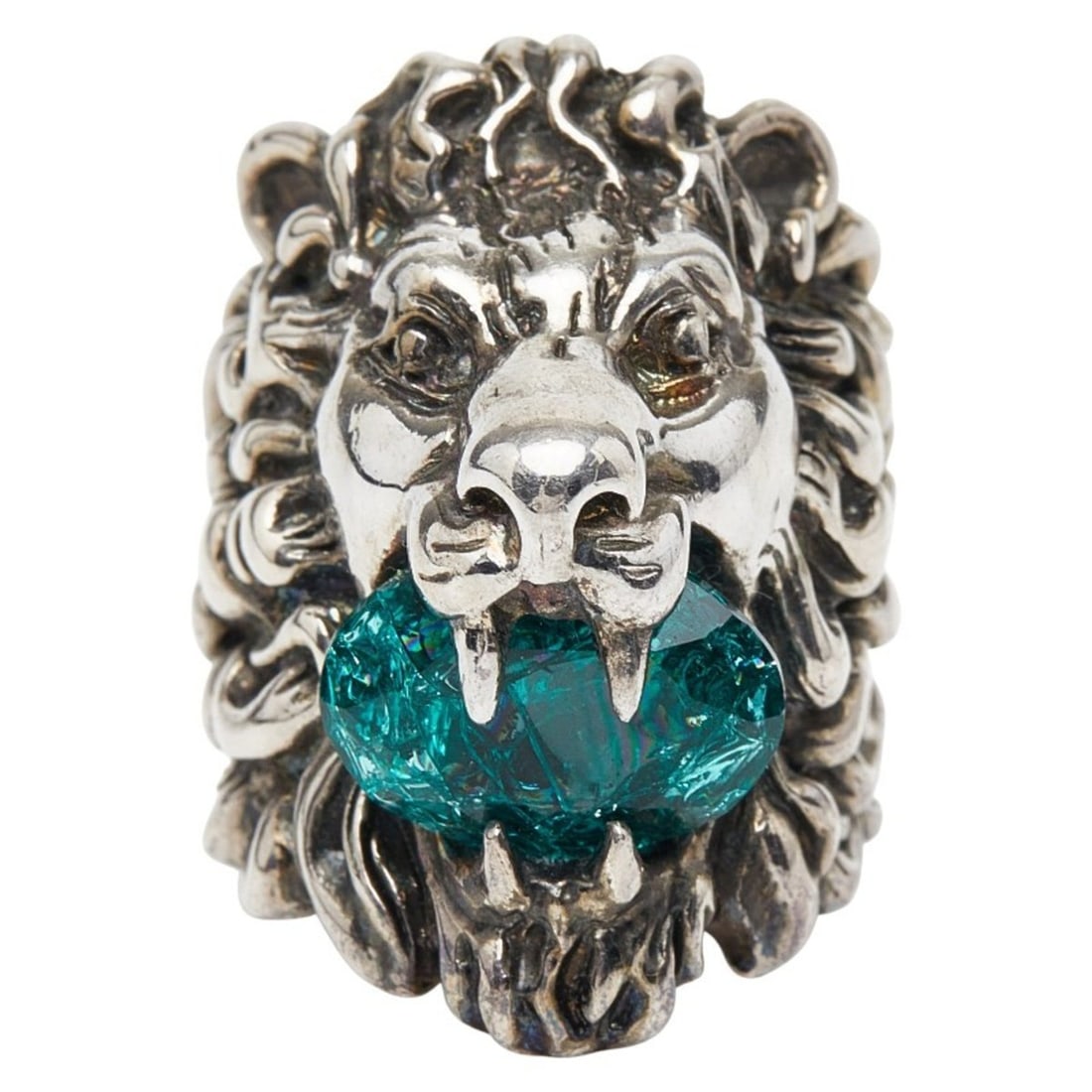 Gucci Lion Head Color Stone Ring #52 Silver Green Metal Women's GUCCI: --- Catalog ---Category: SizeJP Size: 12US Size: 6.5Category: DesignColor: GreenGender: WomenCategory: GeneralBrand: Gucci--- Item List ---Section: ConditionRanking: Rank AB Used - Traces of usage, sc