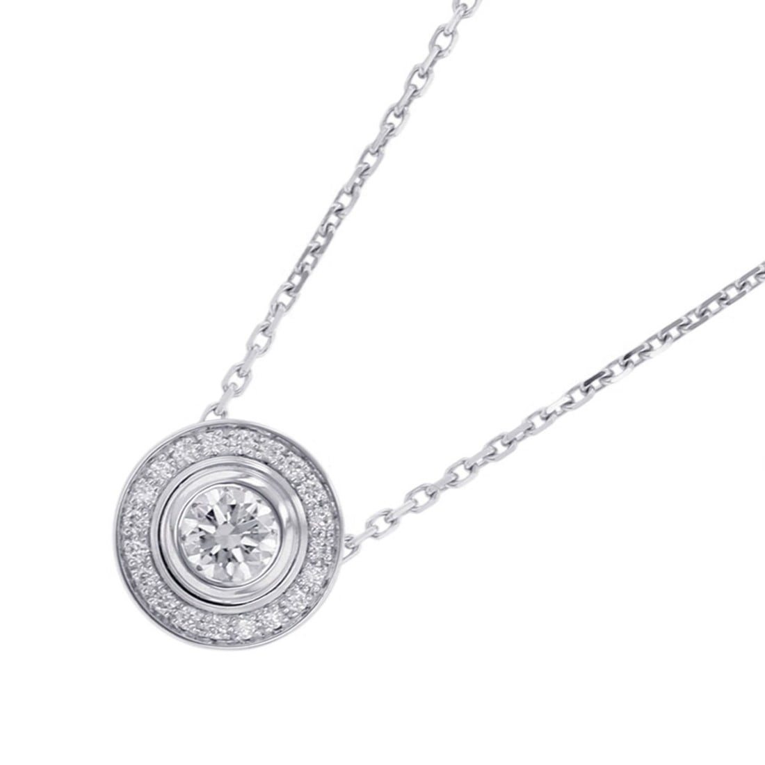 Cartier D'Amour Diamond Necklace, 18K White Gold, 0.25ct Center Stone, N7406800, GIA Certified (1 of 13)