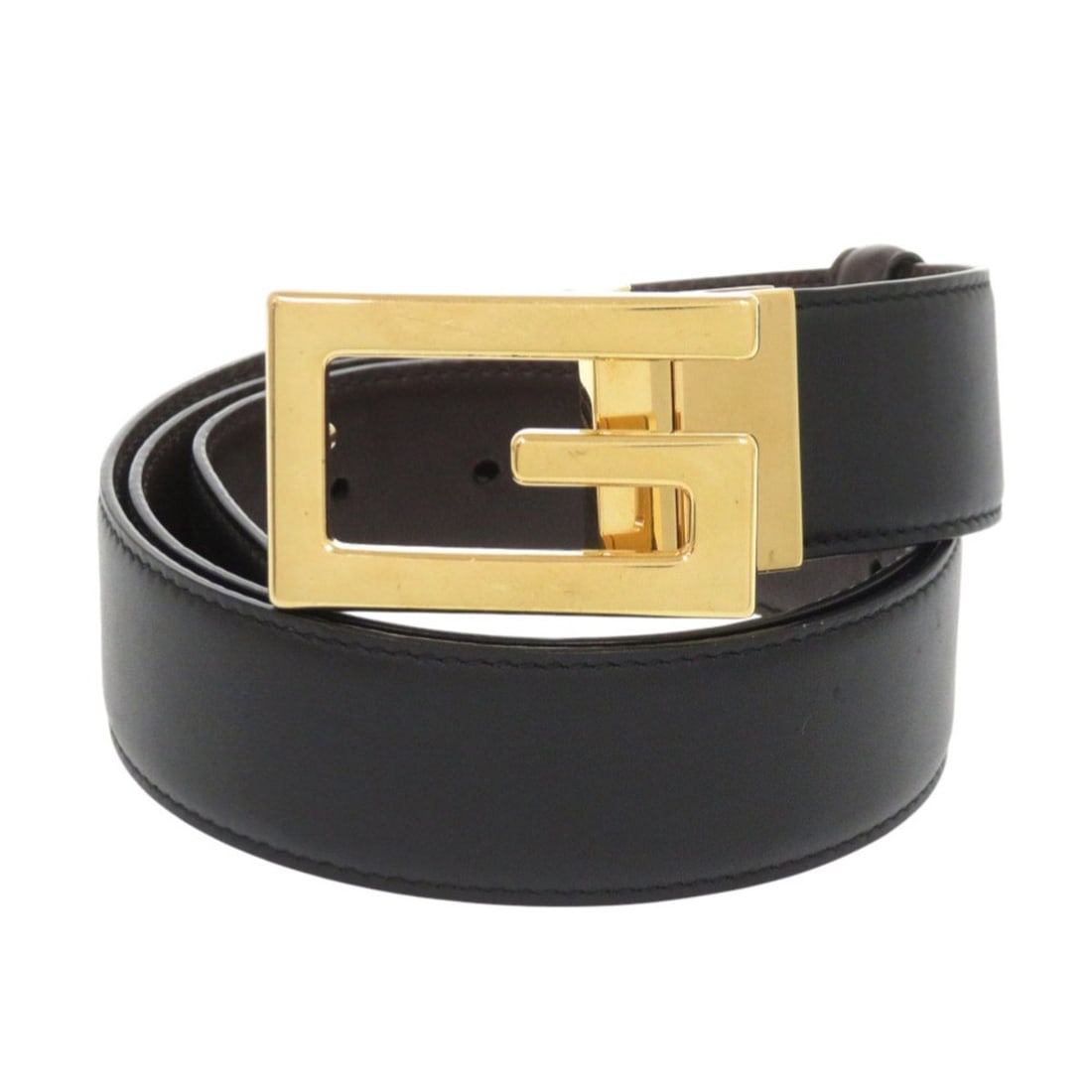 Excellent condition Gucci G Buckle reversible belt 573156, 90cm (36 inches), gold hardware, black (1 of 11)