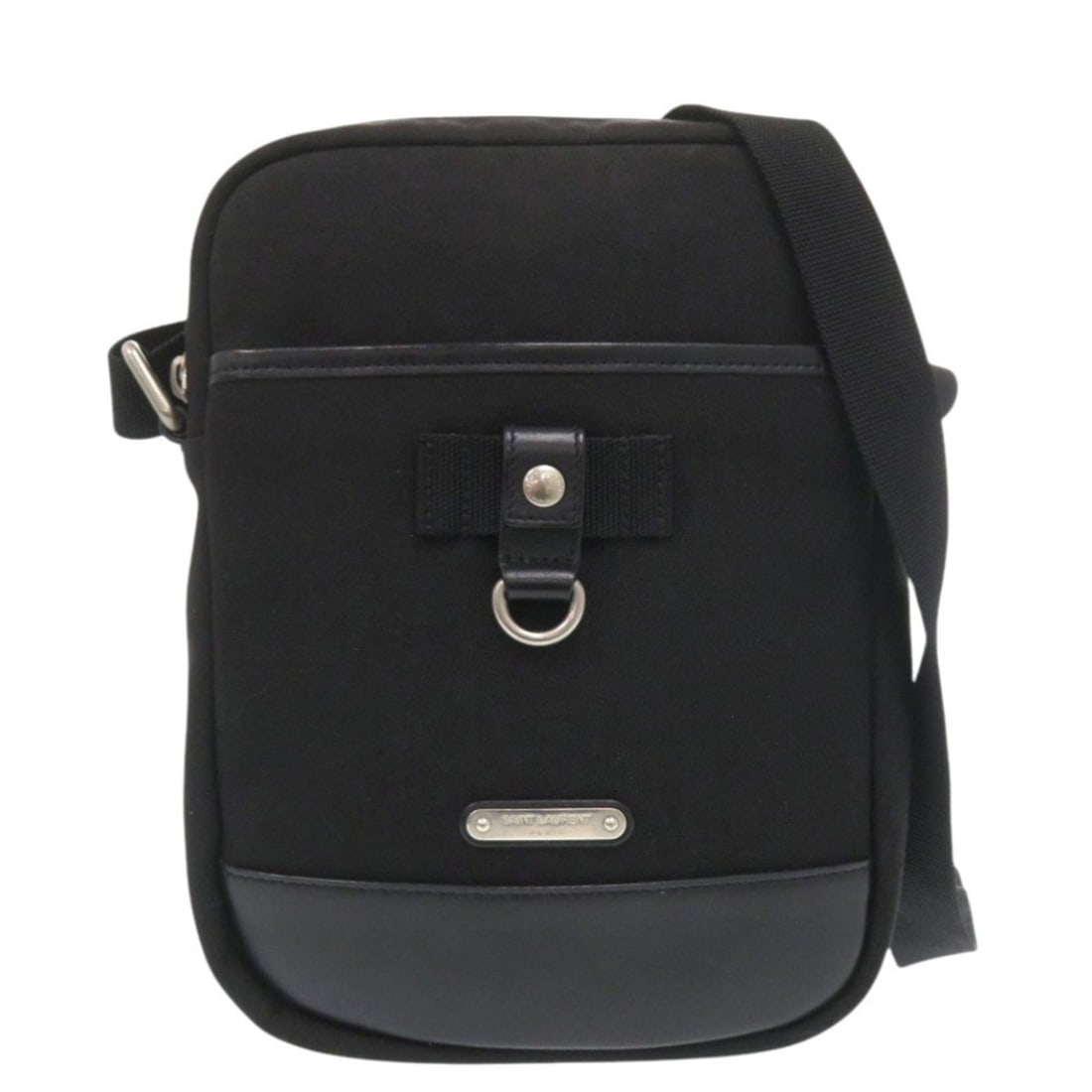 Yves Saint Laurent Excellent condition Saint Laurent Paris Rivington 482777 canvas and leather black: --- Catalog ---Category: SizeSize (HxWxD): 23.5cm x 18cm x 2.5cm / 9.25'' x 7.08'' x 0.98''Category: DesignType: Shoulder bagColor: BlackGender: MenMaterial: Canvas , Leather Hardware Color: SilverCat