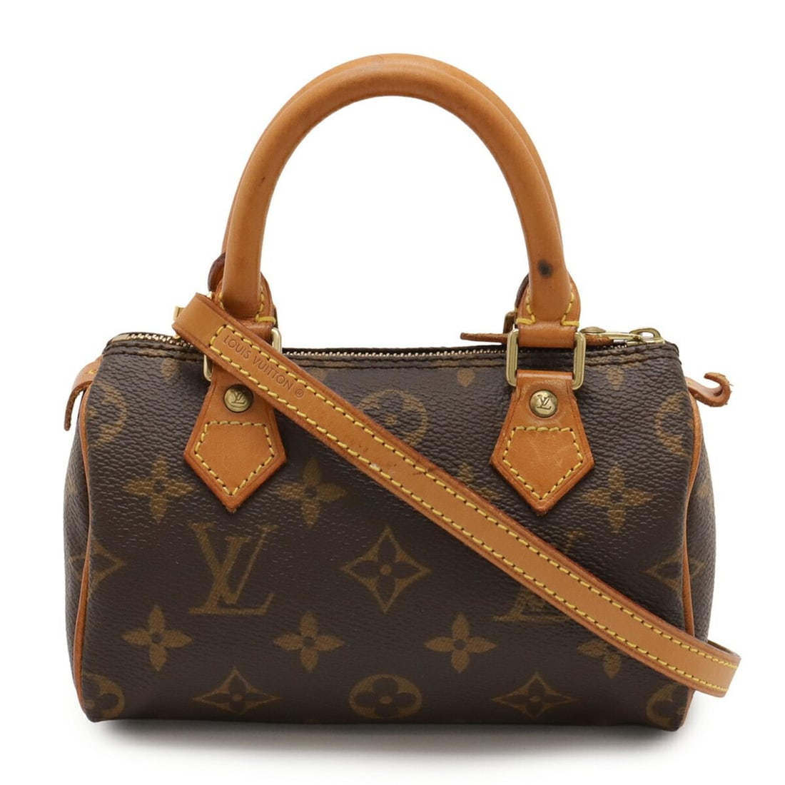 LOUIS VUITTON Monogram Mini Speedy Handbag Pouch Shoulder Bag M41534 (1 of 10)