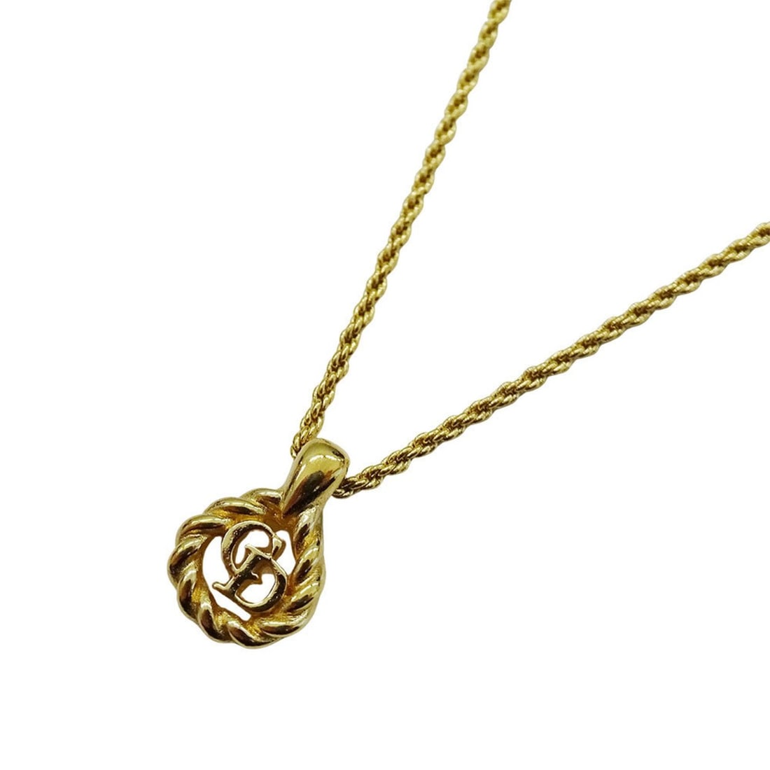 Christian Dior Dior necklace for women, brand logo, gold (1 of 9)