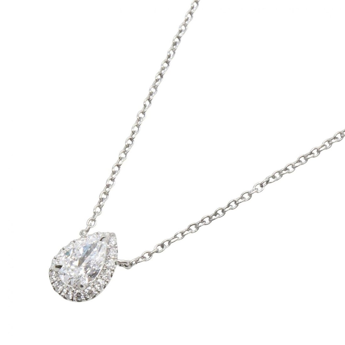 Harry Winston Pear-Shaped Micro-Powder Diamond Necklace in Pt950 Platinum with Diamonds, Women's,: --- Catalog ---Category: SizePendant Size: 9mm x 7mm / 0.35'' x 0.27''Neck Circumference: 36 cm - 40.5 cm / 14.17'' - 15.94''Category: DesignColor: Clear, SilverStone: DiamondGender: WomenMaterial: Pl