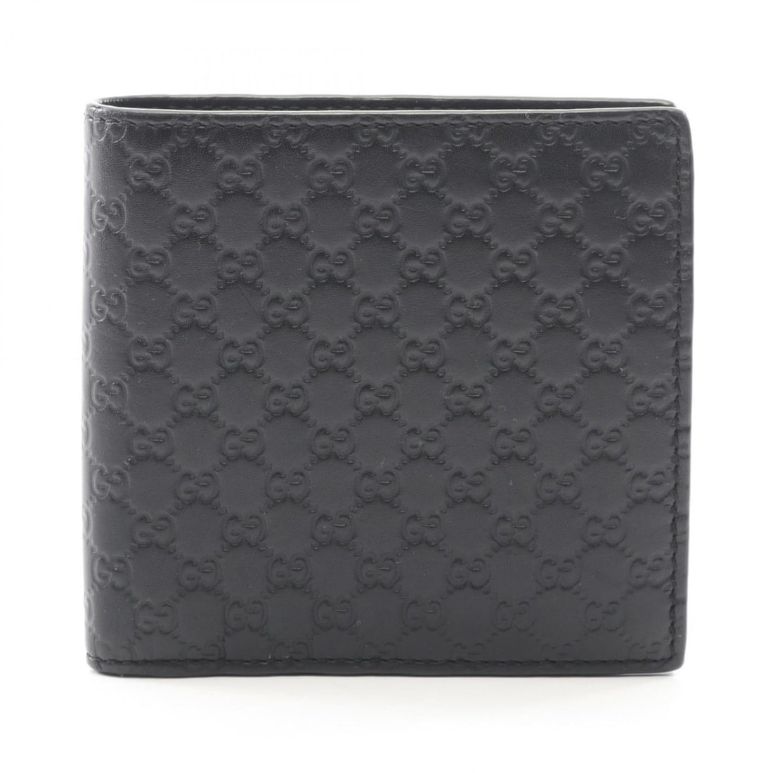 Gucci Guccissima Bifold Wallet, Leather, Men's and Women's, Black, 534563 (1 of 16)