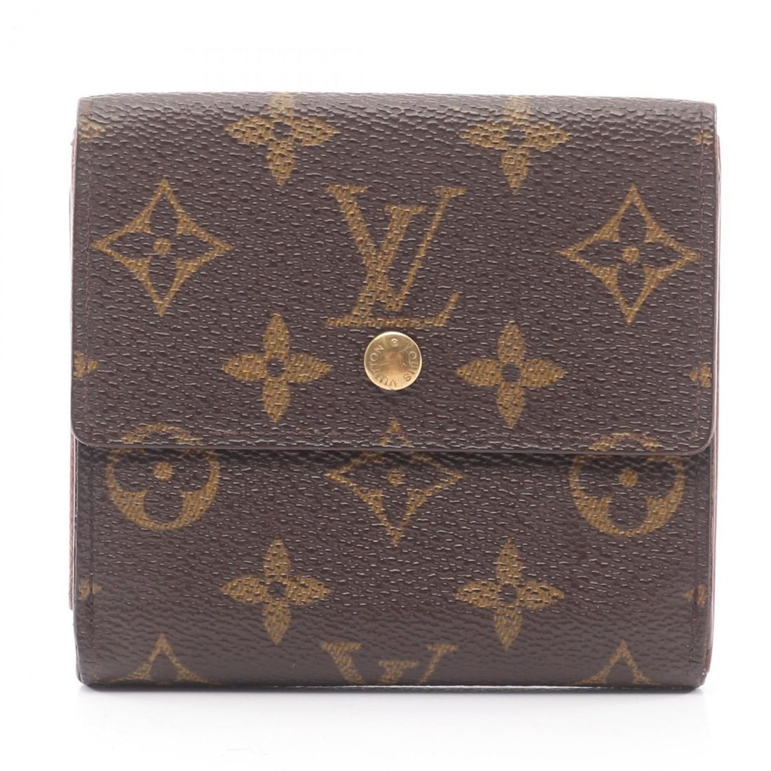 Louis Vuitton Porte-Monnaie Carte Credit Tri-fold Wallet, Coated Canvas, Monogram, Women's, Brown, (1 of 15)