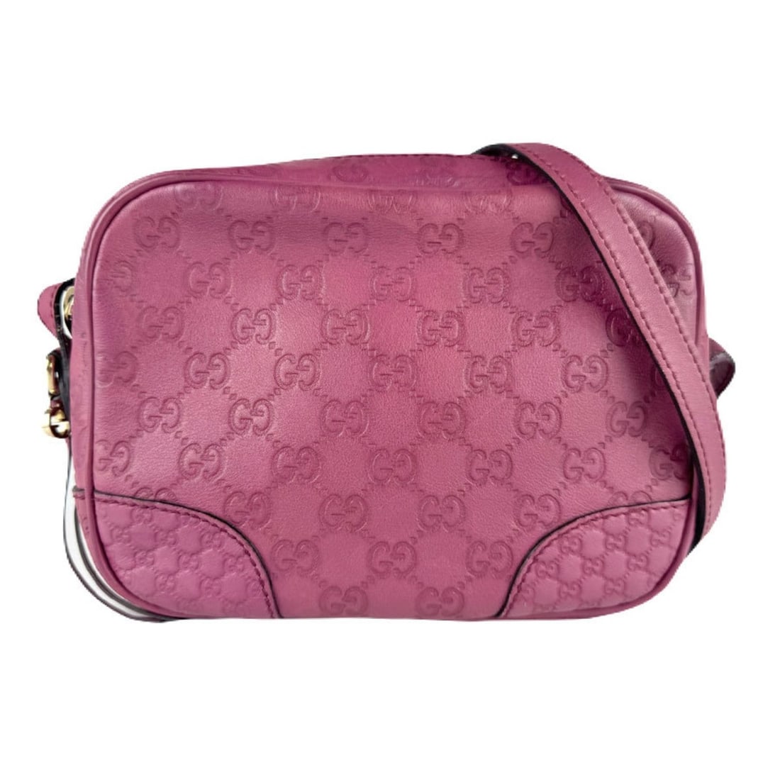 Gucci Guccissima x Micro Leather Shoulder Bag in Purple, Women's, 387360 z8626 (1 of 13)