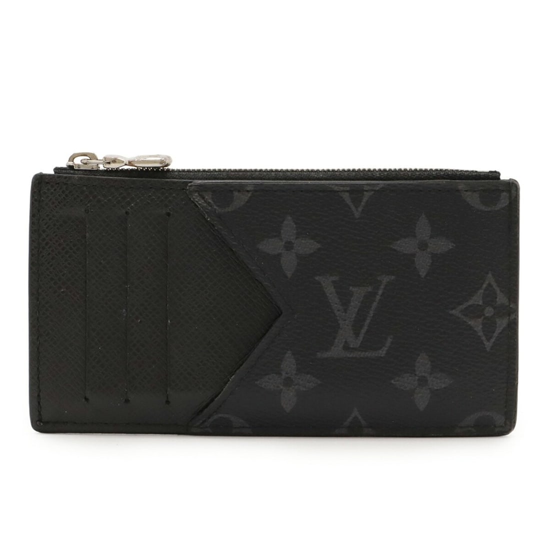 LOUIS VUITTON Taiga Rama Monogram Eclipse Coin/Card Holder, Wallet, Coin Purse, Fragment Case, Noir, (1 of 9)