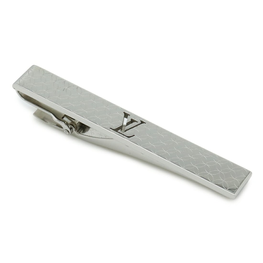 LOUIS VUITTON Louis Vuitton Pance Cravate Champs-Elysees Tie Clip, Silver, M65042 (1 of 9)
