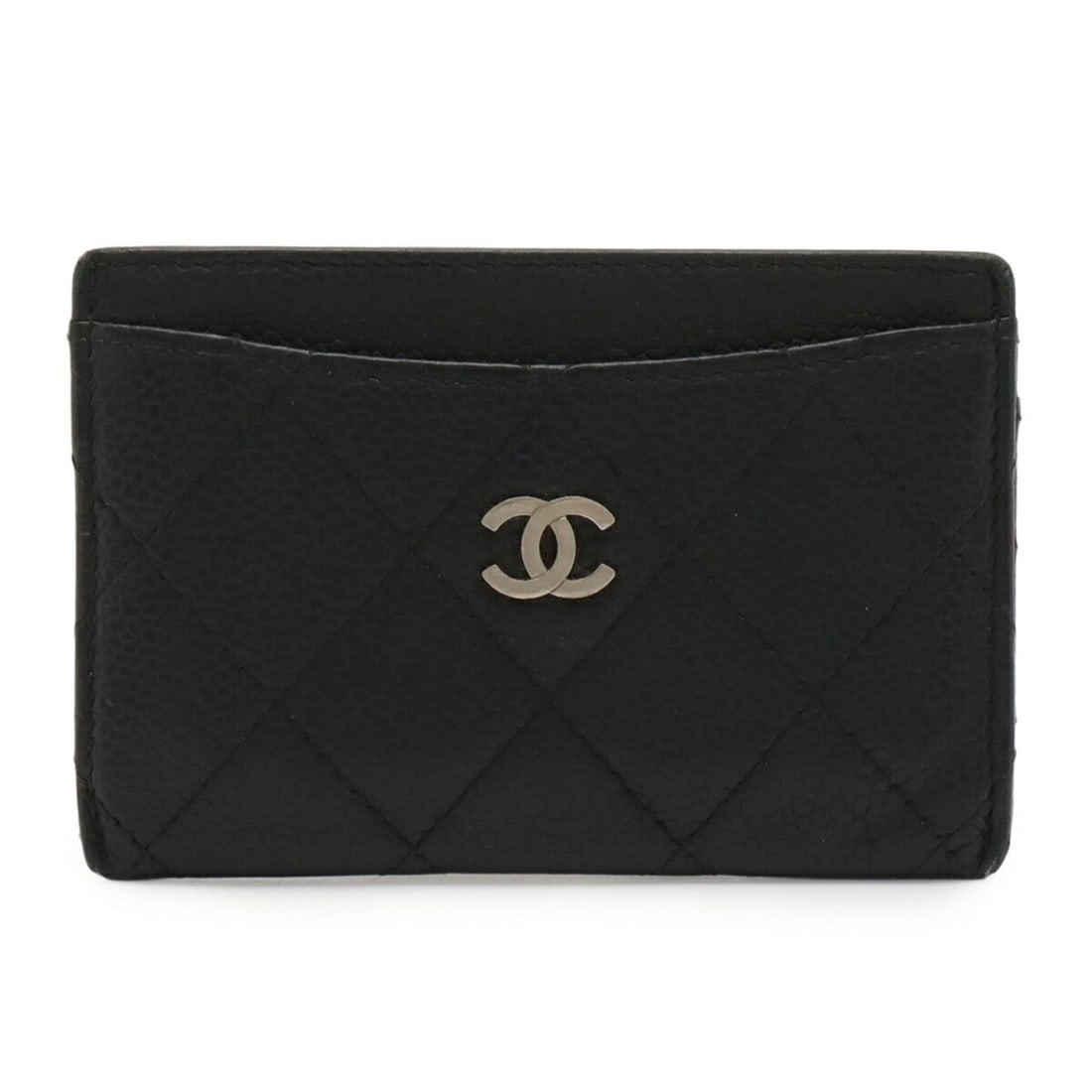 CHANEL Matelasse Classic Card Case with Coco Mark, Business Holder, Pass Case, Caviar Leather, (1 of 10)