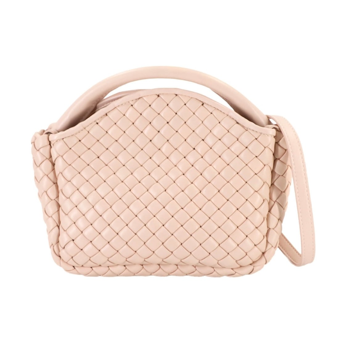 Bottega Veneta Intrecciato Small Cobble 2-way Handbag in Pink Leather (805739): --- Catalog ---Category: SizeSize (HxWxD): 12cm x 22.5cm x 10cm / 4.72'' x 8.85'' x 3.93''Category: DesignType: HandbagColor: PinkGender: WomenMaterial: Leather Category: GeneralMPN: 805739Brand: Bott