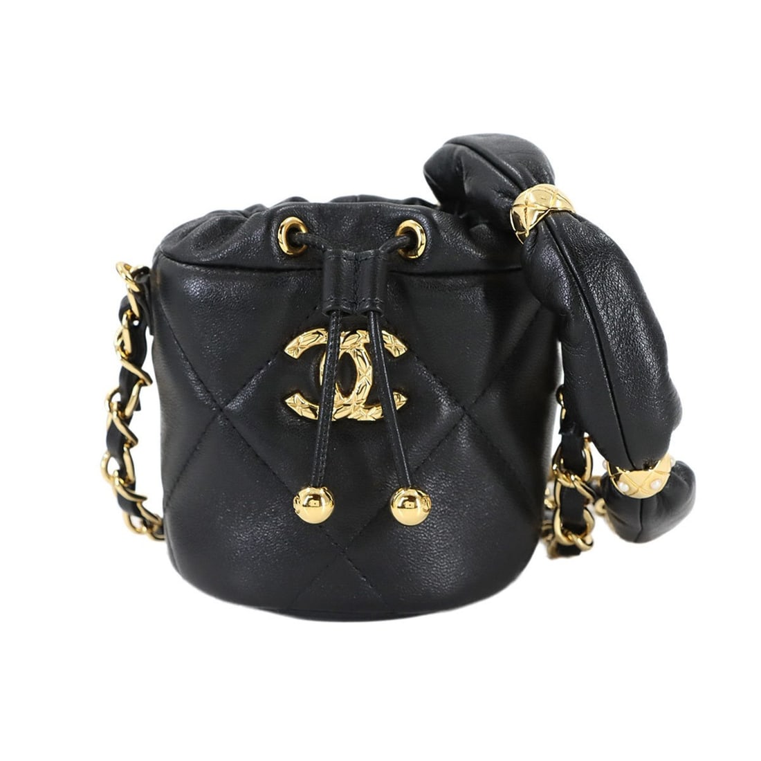 CHANEL Matelasse Mini Chain Shoulder Handbag in Black Leather (AP2330) (1 of 15)