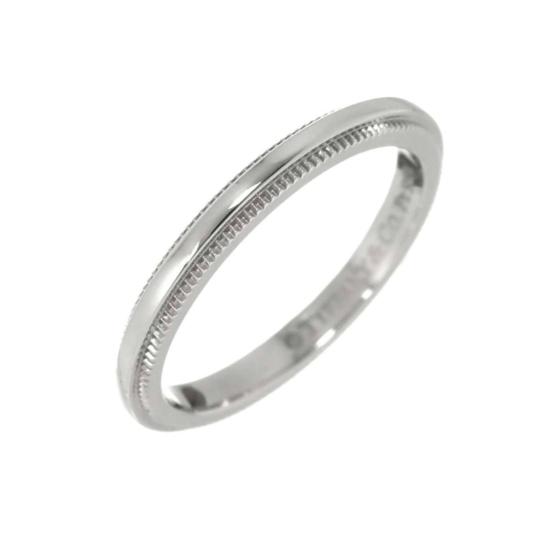 Tiffany & Co. Milgrain Ring, 2mm Wide, Platinum, Together: --- Catalog ---Category: SizeJP Size: 5US Size: 3.5Category: DesignType: Band ringColor: SilverGender: WomenMaterial: Platinum 950Category: GeneralBrand: Tiffany--- Item List ---Section: ConditionRank
