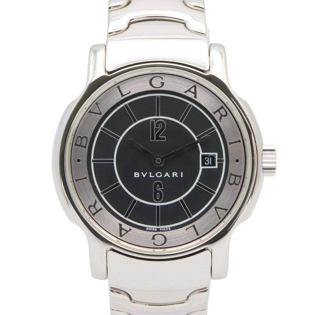 BVLGARI Solotempo Stainless Steel Watch for Women, Black, ST29S (1 of 16)