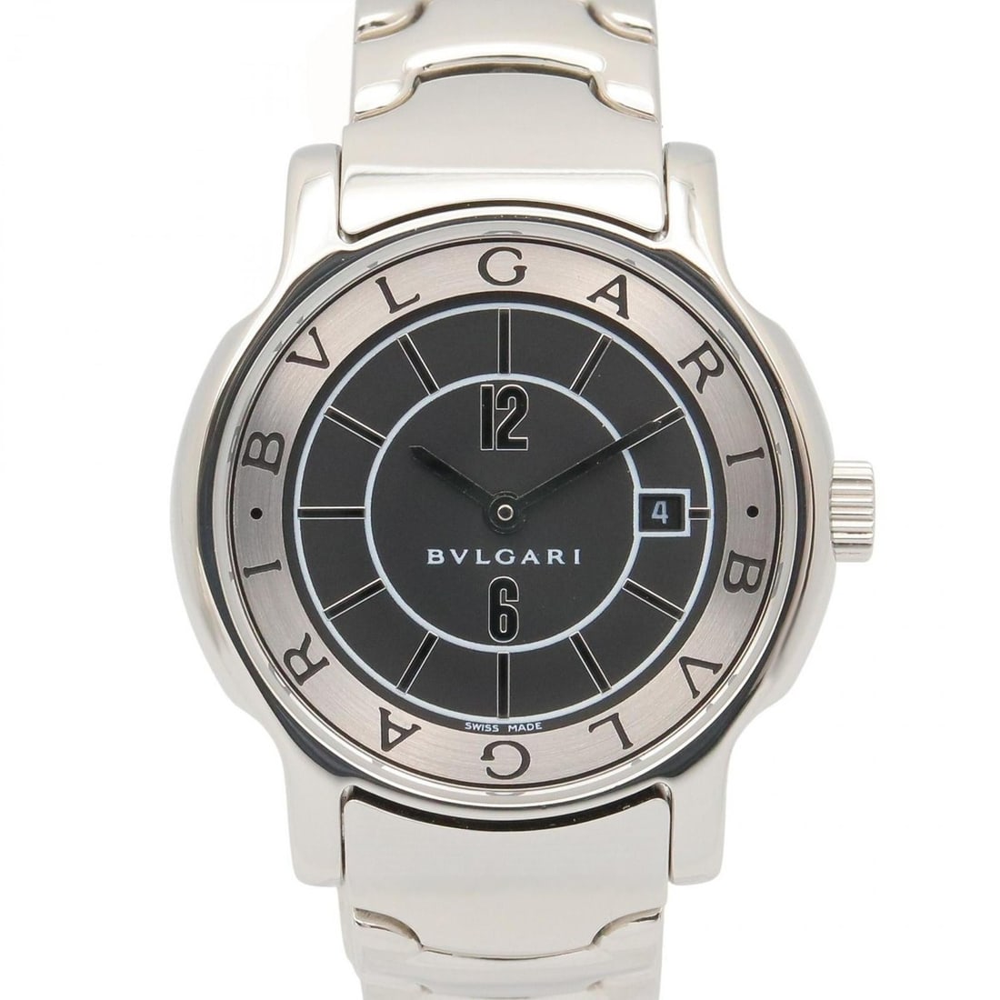 BVLGARI Solotempo Stainless Steel Watch for Women, Black, ST29S (1 of 18)