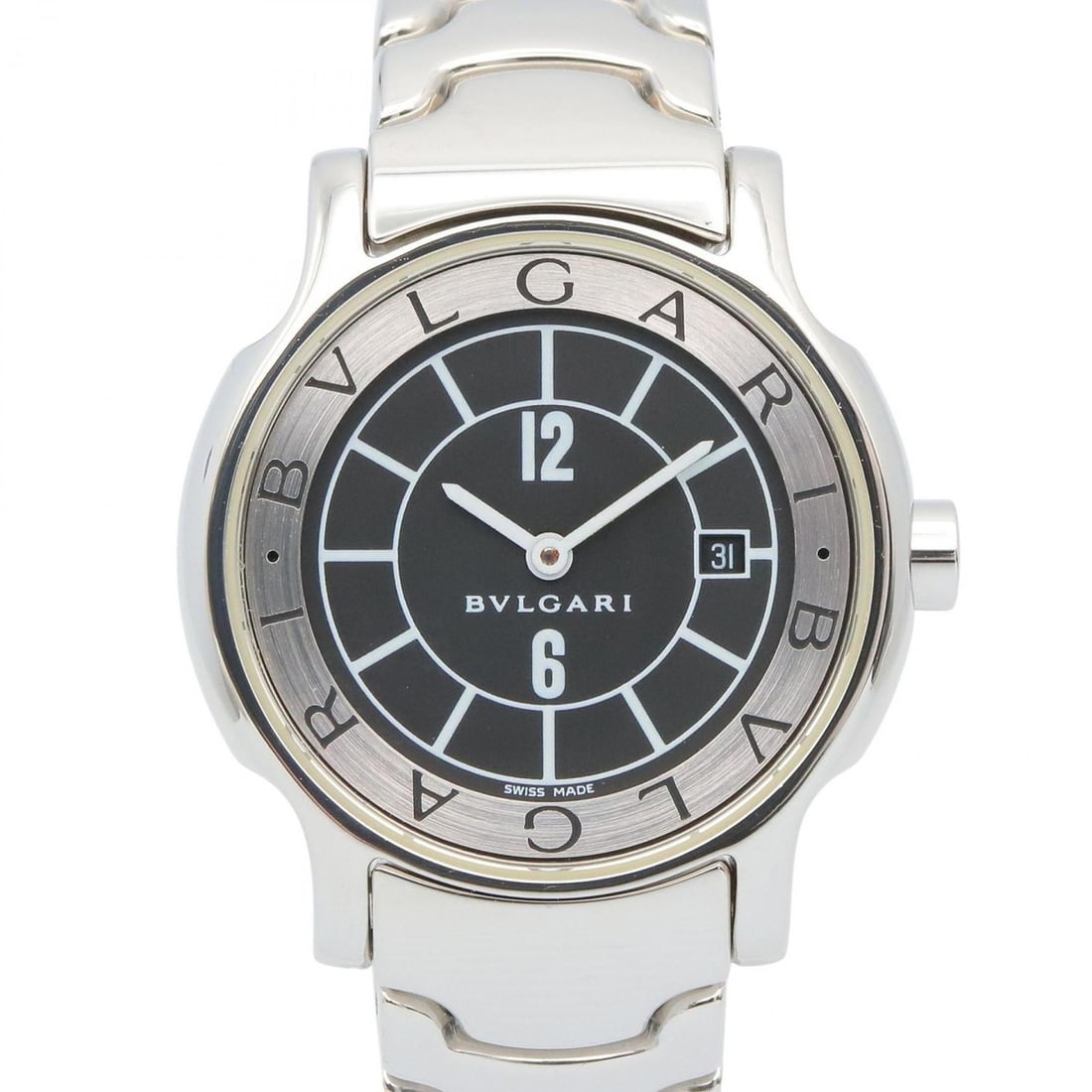 BVLGARI Solotempo Stainless Steel Watch for Women, Black, ST29S (1 of 15)