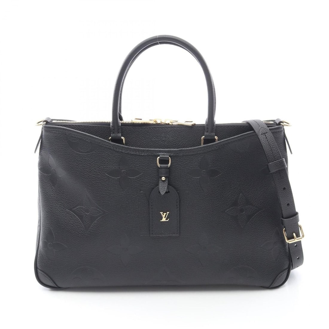 Louis Vuitton Trianon MM Tote Bag, Monogram Empreinte Leather, Women's, Black, M46487 (1 of 10)