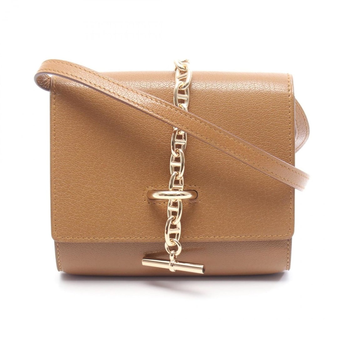 Hermes Hermès Chaine d'Ancre To-Go Compact Shoulder Bag/Handbag in Leather, Chevre Shamquila,: --- Catalog ---Category: SizeSize (HxWxD): 11cm x 13cm x 2.5cm / 4.33'' x 5.11'' x 0.98''Category: DesignType: Handbag, Shoulder bagColor: BrownGender: WomenMaterial: Chevre leather , Leather Category